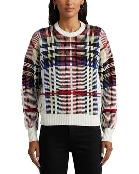 推荐Checked Plaid Relaxed Fit Crewneck Sweater商品