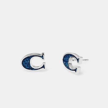 商品Coach Outlet Signature Enamel Stud Earrings图片