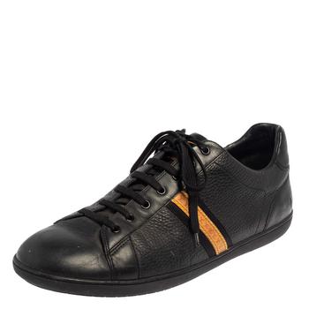 更多路易威登男鞋, [二手商品] Louis Vuitton | Louis Vuitton Black  Leather Low Top Sneakers Size 45商品图片 4.5折