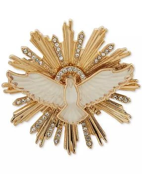 Anne Klein | Gold-Tone Mother of Pearl & Crystal Winged Dove Sunray Pin,商家Macy's,价格¥144