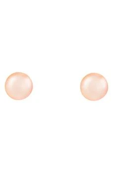 Splendid Pearls | 14K Yellow Gold 5-5.5mm Pink Cultured Freshwater Pearl Stud Earrings,商家Nordstrom Rack,价格¥246