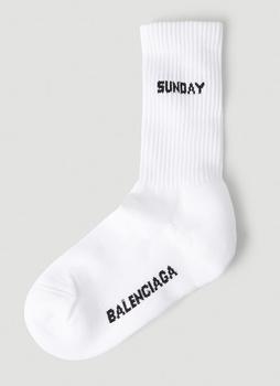 更多巴黎世家袜子鞋, Balenciaga | Pack of Seven Day of the Week Socks in White商品图片 
