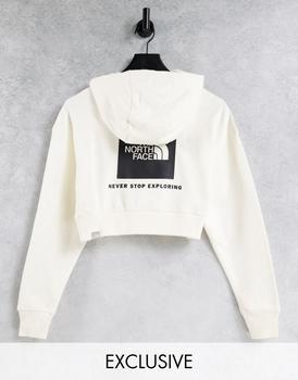 北面多少钱, The North Face | The North Face Red Box cropped hoodie in white Exclusive at ASOS商品图片 5.9折