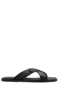 Giorgio Armani | Giorgio Armani Logo Plaque Crossover Strapped Sandals 7.6折