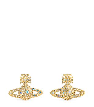 Vivienne Westwood | Crystal-Embellished Grace Bas Relief Orb Stud Earrings商品图片,独家减免邮费