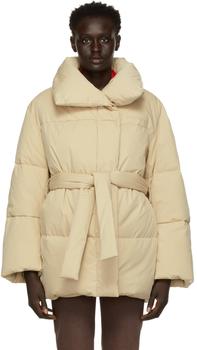 Acne Studios | Beige Belted Puffer Jacket商品图片,独家减免邮费