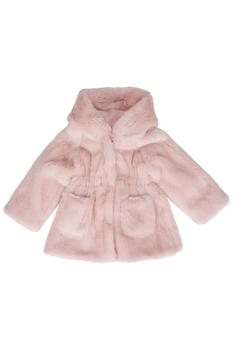 推荐Monnalisa Faux-Fur Long-Sleeved Hooded Coat商品