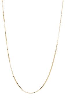 商品ARGENTO VIVO STERLING SILVER | 14K Gold Plated Sterling Silver Box Chain Necklace,商家Nordstrom Rack,价格¥108图片