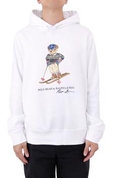 推荐Ski Bear Pullover Hoodie - White商品