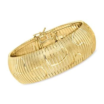 Ross-Simons | Ross-Simons Italian 20mm 18kt Gold Over Sterling Omega Heart Bracelet,商家Premium Outlets,价格¥1838