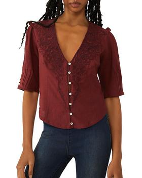 Free People | Laurie Embroidered Blouse商品图片,7折
