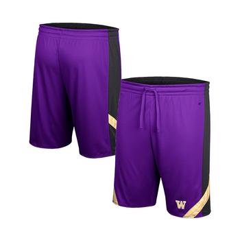 Colosseum | Men's Purple, Black Washington Huskies Am I Wrong Reversible Shorts商品图片,