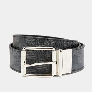 lv腰带, [二手商品] Louis Vuitton | Louis Vuitton Black Damier Graphite Canvas Reversible Belt 110CM商品图片 9.3折, 满1件减$100, 满减