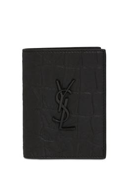 Ysl Croc Embossed Leather Wallet product img