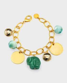 NEST Jewelry | Jade Elephant Charm Bracelet,商家Neiman Marcus,价格¥930