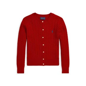 Ralph Lauren | Mini-Cable Cotton Cardigan (Big Kid),商家Zappos,价格¥444