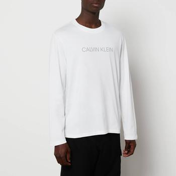 推荐Calvin Klein Performance Men's Chest Logo Long Sleeve T-Shirt - Bright White商品