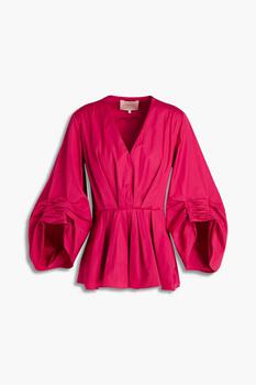 ROKSANDA, ROKSANDA | Pleated cotton-poplin peplum top商品图片 4.9折