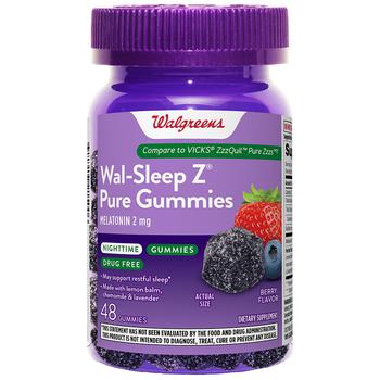 商品Wal-Sleep Z Pure Gummies, Melatonin 2 mg Berry图片