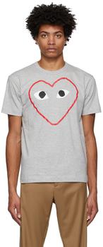 推荐Grey Outline Heart T-Shirt商品