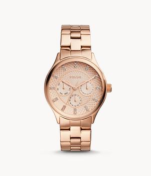 推荐Fossil Women Modern Sophisticate Multifunction, Rose Gold-Tone Stainless Steel Watch商品