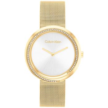 Calvin Klein | Women's Gold-Tone Stainless Steel Mesh Bracelet Watch 34mm商品图片,