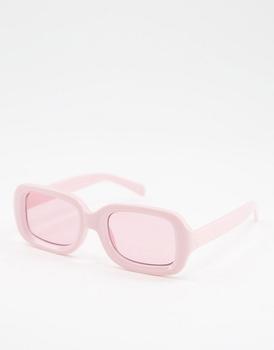 ASOS | ASOS DESIGN square sunglasses in pink with tonal lens - PINK商品图片,6折