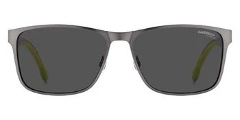 推荐Grey Rectangular Unisex Sunglasses CARRERA 2037T/S 0R80/IR 55商品