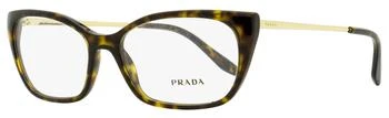 推荐Prada Women's Rectangular Eyeglasses VPR14X 2AU1O1 Havana/Gold 54mm商品