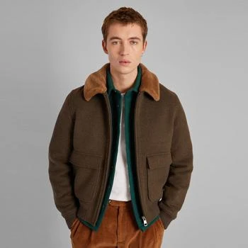 推荐Wool blend jacket Khaki L'EXCEPTION PARIS商品