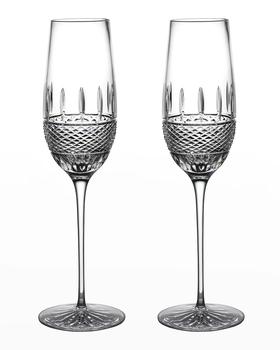 商品Waterford Crystal | Irish Lace Crystal Champagne Flutes, Set of 2,商家Neiman Marcus,价格¥3176图片