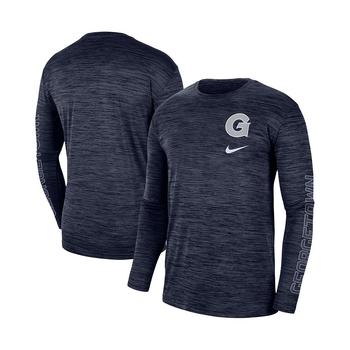 NIKE | Men's Navy Georgetown Hoyas Velocity Legend Team Performance Long Sleeve T-shirt商品图片,7.4折