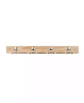 Spectrum | Stratford Wall Mount 4-Double Hook Wood Rack,商家Macy's,价格¥317