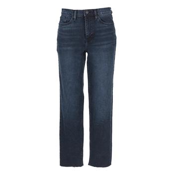 商品Calvin Klein Jeans High Rise Straight Leg with Raw Hem 27" Inseam Jean图片