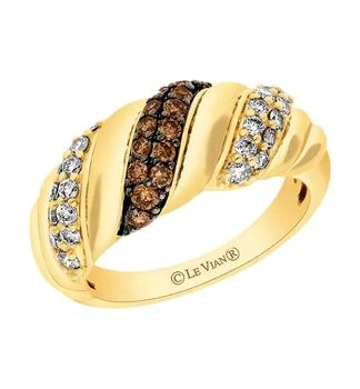 Le Vian | Chocolate Diamond (0.32 ct. t.w.) and Nude Diamond (0.47 ct. t.w.) Ring in 14k Honey Gold,商家Macy's,价格¥35304