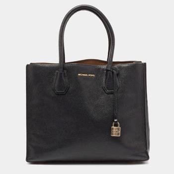 michael kors mercer, [二手商品] Michael Kors | MICHAEL Michael Kors Black Leather Medium Mercer Tote商品图片 9折, 满1件减$100, 满减