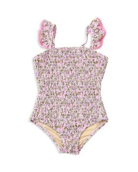 Shade Critters | Girls' Blushing Blooms Smocked One Piece Swimsuit - Little Kid, Big Kid,商家Bloomingdale's,价格¥418