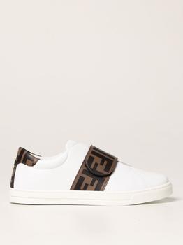 Fendi | Fendi sneakers in leather with FF logo商品图片,