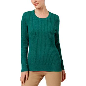 Karen Scott | Karen Scott Womens Cable Knit Crewneck Pullover Sweater商品图片,3.6折×额外9折, 额外九折