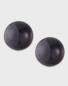 商品David C.A. Lin | 18k White Gold Black Jade Bead Earrings,商家Neiman Marcus,价格¥7513图片