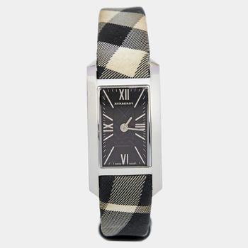 [二手商品] Burberry | Burberry Black Stainless Steel Canvas Heritage Nova Check BU1080 Women's Wristwatch 20 mm商品图片,满1件减$100, 满减