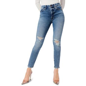 Maternal America, Good American | Good American Womens Cropped Distressed Skinny Jeans商品图片 5折
