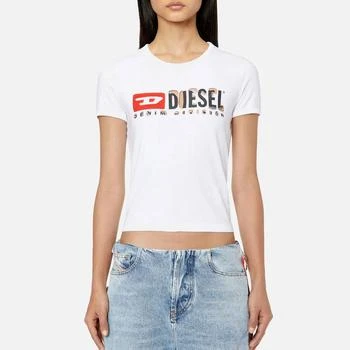 推荐Diesel T-Uncutie Destroyed Cotton-Jersey Graphic T-Shirt商品