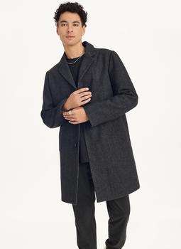 DKNY | Wool Blend Notch Collar Coat Without Bib商品图片,2.1折