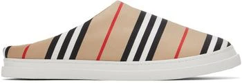 Burberry | Beige Icon Stripe Slippers 