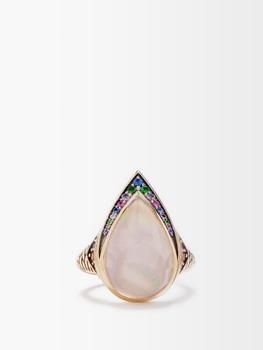 商品Noor Fares | Dawn quartz, sapphire, diamond & 18kt gold ring,商家MATCHESFASHION,价格¥23660图片