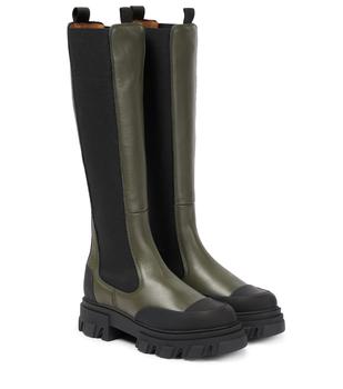 推荐Leather knee-high boots商品