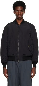 推荐Black Ruched Bomber Jacket商品