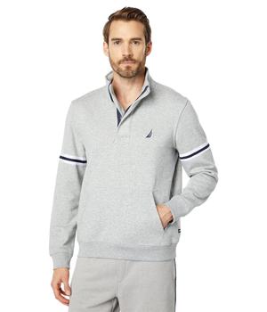 推荐Color-Block Sleeve 1/4 Zip Sweatshirt商品