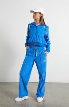 Adidas | Blue Adicolor Heritage Now Velour Sweatpants商品图片,8折